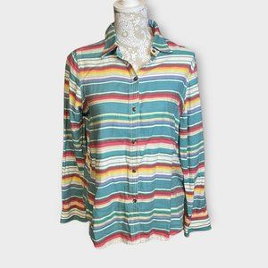Chaps Women’s Cotton button down long sleeve top size medium.